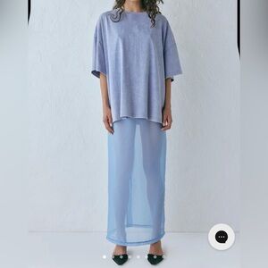 VRG GRL DEVYN SHEER MIDI SKIRT